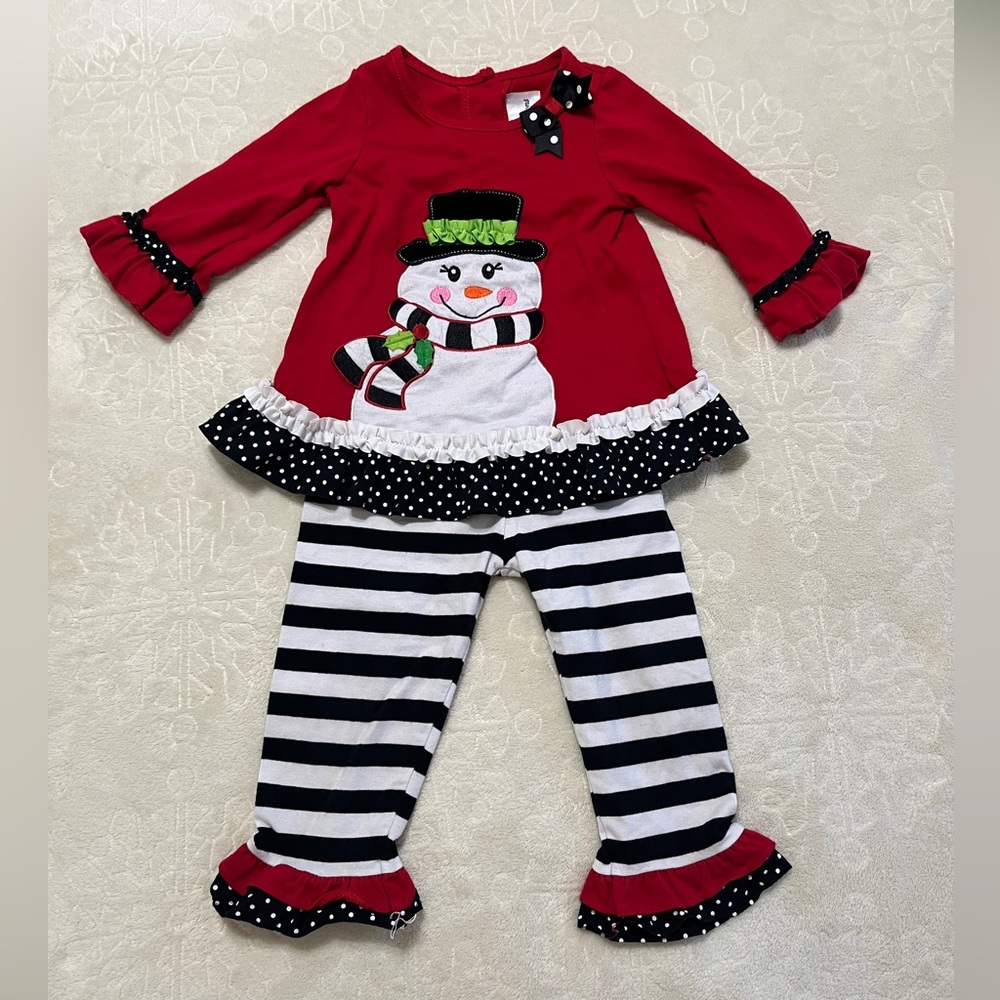 Christmas top and pant set. 24 mths
